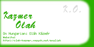 kazmer olah business card